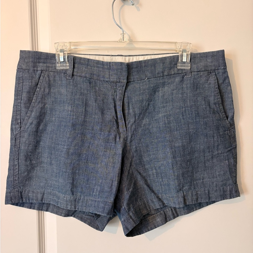 J. Crew Factory Women's Chambray Blue Shorts